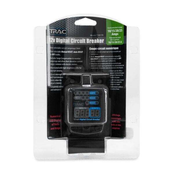 Cyfrowy wyłącznik zwarciowy z wyświetlaczem – 12V, 10-25 Amp