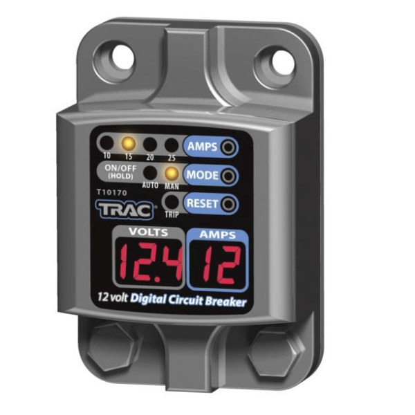 Cyfrowy wyłącznik zwarciowy z wyświetlaczem – 12V, 10-25 Amp